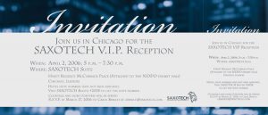 SAXOTECH VIP Printed invitation. 2007